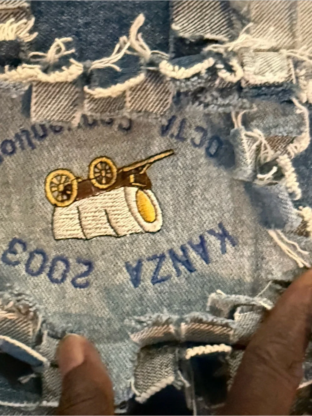 Vintage Denim Handmade Patchwork Quilt vintage hand